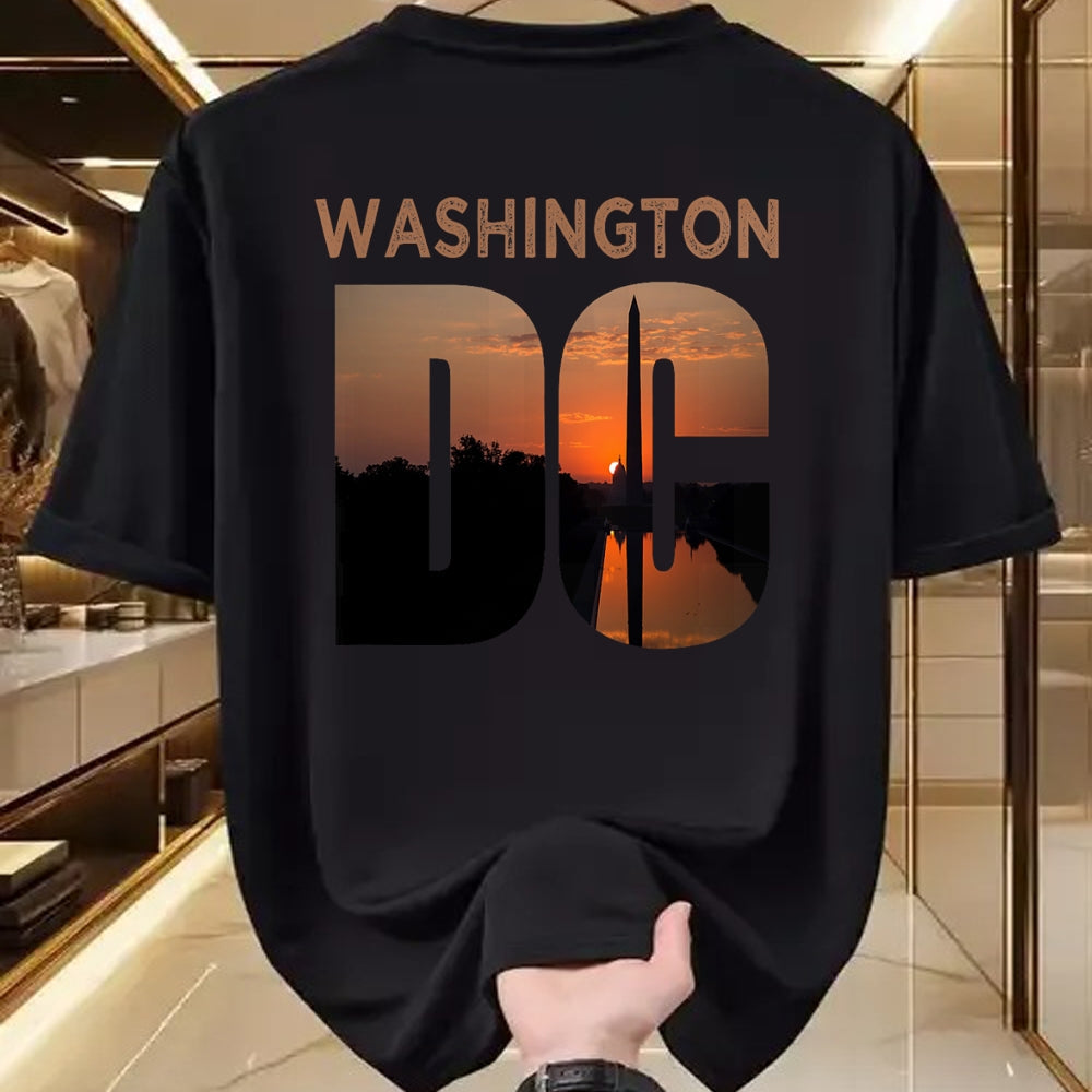 Gift for Dad Shirt, Funny Dad Unisex T-Shirt/Hoodie/Sweatshirt HLT00 – Washington DC Monument Skyline Art Vacation Souvenir Gift T-Shirt