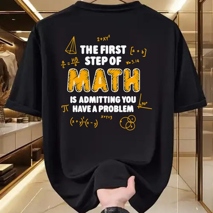 Best Teacher Shirt, Funny Teacher UnisexT-Shirt/Hoodie/Sweatshirt HLT00 - The First Step of Math Rab is Admitting You Have A Problem T-Shirt