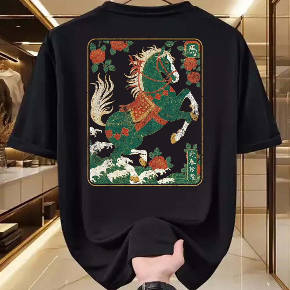Best Horse Lover Shirt , Funny Horse UnisexT-Shirt/Hoodie/Sweatshirt HLT00 - Vintage Distressed Chinese Zodiac Art Year of the Horse T-Shirt