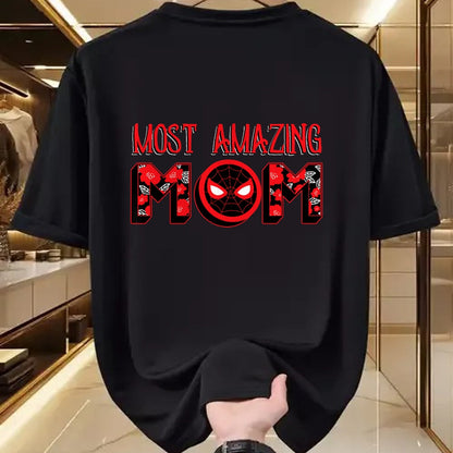 Gift for Mom Shirt, Funny Mom Unisex T-Shirt/Hoodie/Sweatshirt HLT00 - Marvel Mothers Day Spider-Man Most Amazing Mom Chest Logo T-Shirt