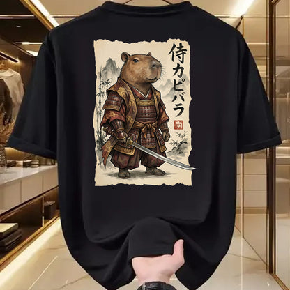 Cute Capybara Shirt, Funny Capybara Unisex T-Shirt/Hoodie/Sweatshirt HLT00 - Samurai Capybara Japanese Art Vintage Graphic Funny Animal T-Shirt