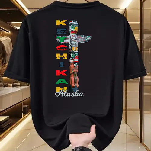 Native American T-Shirts, Vintage Native American Unisex T-Shirt/Hoodie/Sweatshirt HLT00 - Ketchikan Alaska Totem Pole Native Art Souvenir Keepsake