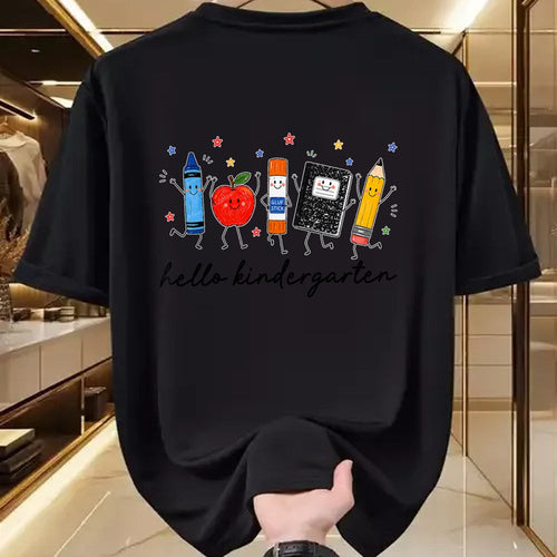 Best Teacher Shirt, Funny Teacher UnisexT-Shirt/Hoodie/Sweatshirt HLT00 - Back to School Teachers Doodles Crayon Hello Kindergarten T-Shirt