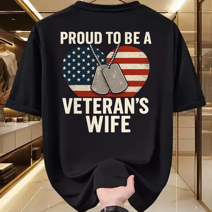 Proud Veteran Shirt, Funny Veteran UnisexT-Shirt/Hoodie/Sweatshirt HLT00 - Proud Veteran?€?s Wife Patriotic Veterans Day T-Shirt