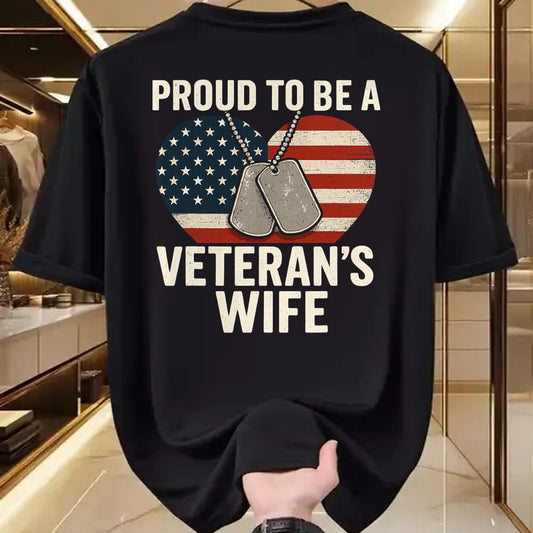 Proud Veteran Shirt, Funny Veteran UnisexT-Shirt/Hoodie/Sweatshirt HLT00 - Proud Veteran?€?s Wife Patriotic Veterans Day T-Shirt