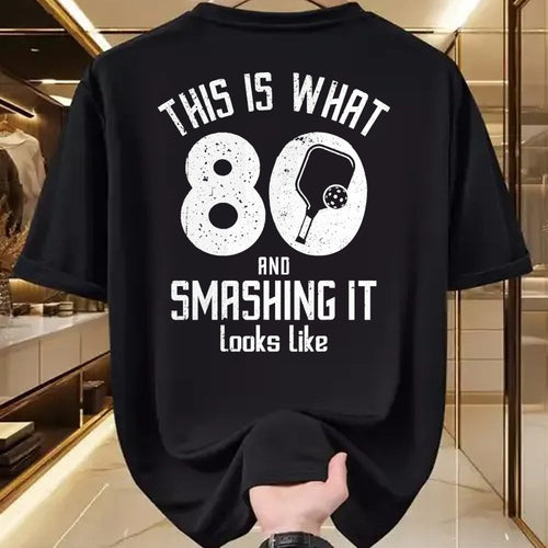 Funny Pickleball Shirt, Pickleball Lover Unisex T-Shirt/Hoodie/Sweatshirt HLT00 - Funny Pickleball 80th Birthday 80 Years Old Love Pickleball T-Shirt