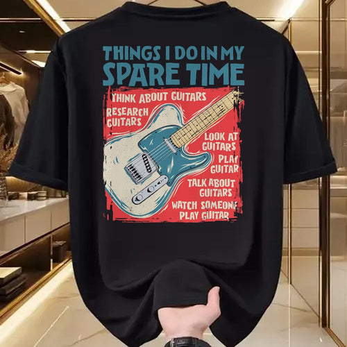 Guitar Lover Shirt, Funny Guitar UnisexT-Shirt/Hoodie/Sweatshirt HLT00 - Guitar Things I Do in My Spare Time Funny Electric Guitarist T-Shirt