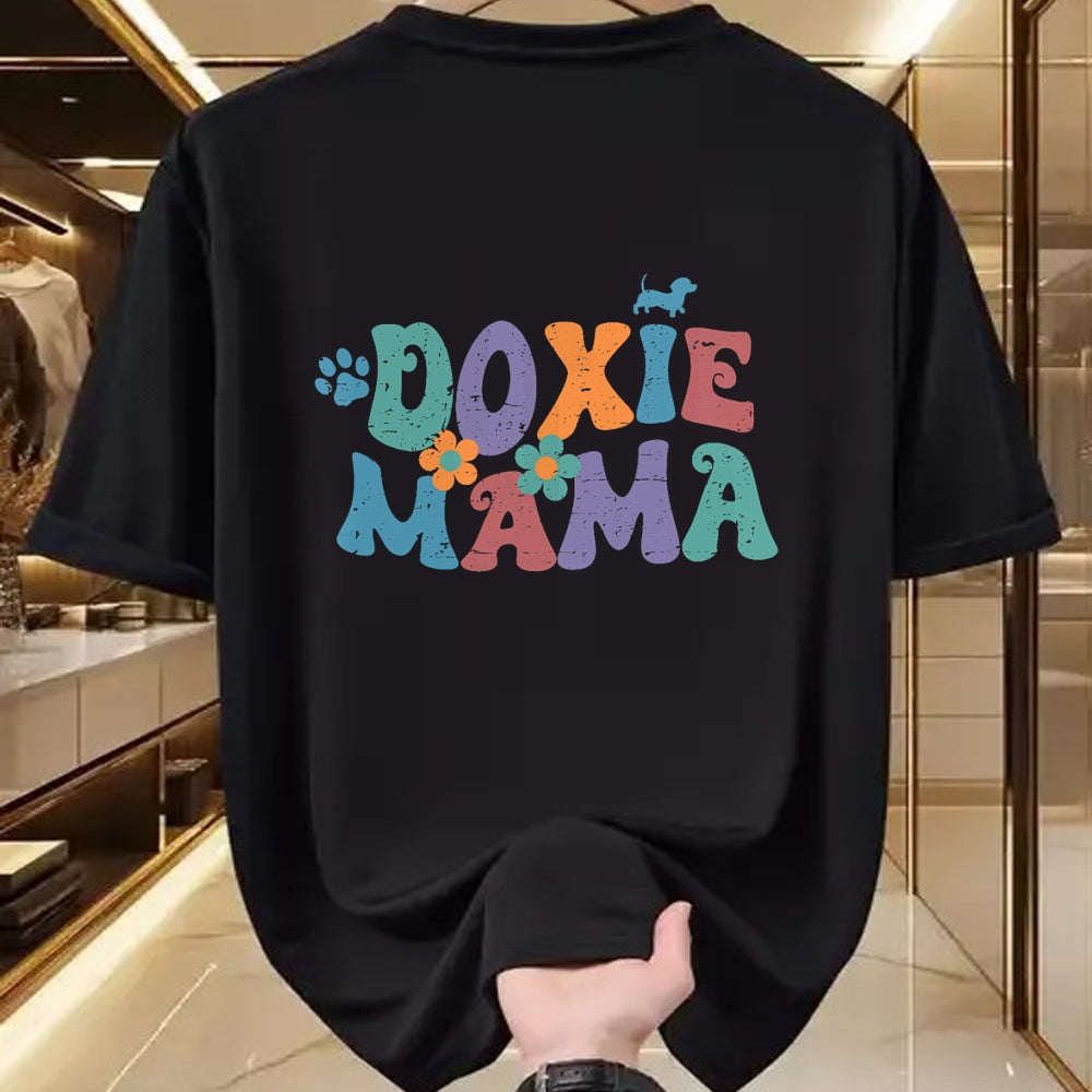 Dog Love Shirt, Dog Lover Gift T-Shirt/Hoodie/Sweatshirt HLT00 - Groovy Doxie Mama Colorful Dog Gift Dachshund Lover Dogs Mom T-Shirt
