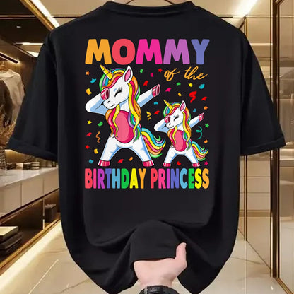 Gift for Mom Shirt, Funny Mom Unisex T-Shirt/Hoodie/Sweatshirt HLT00 - Mommy of the Birthday Princess Girl Dabbing Unicorn Mom T-Shirt