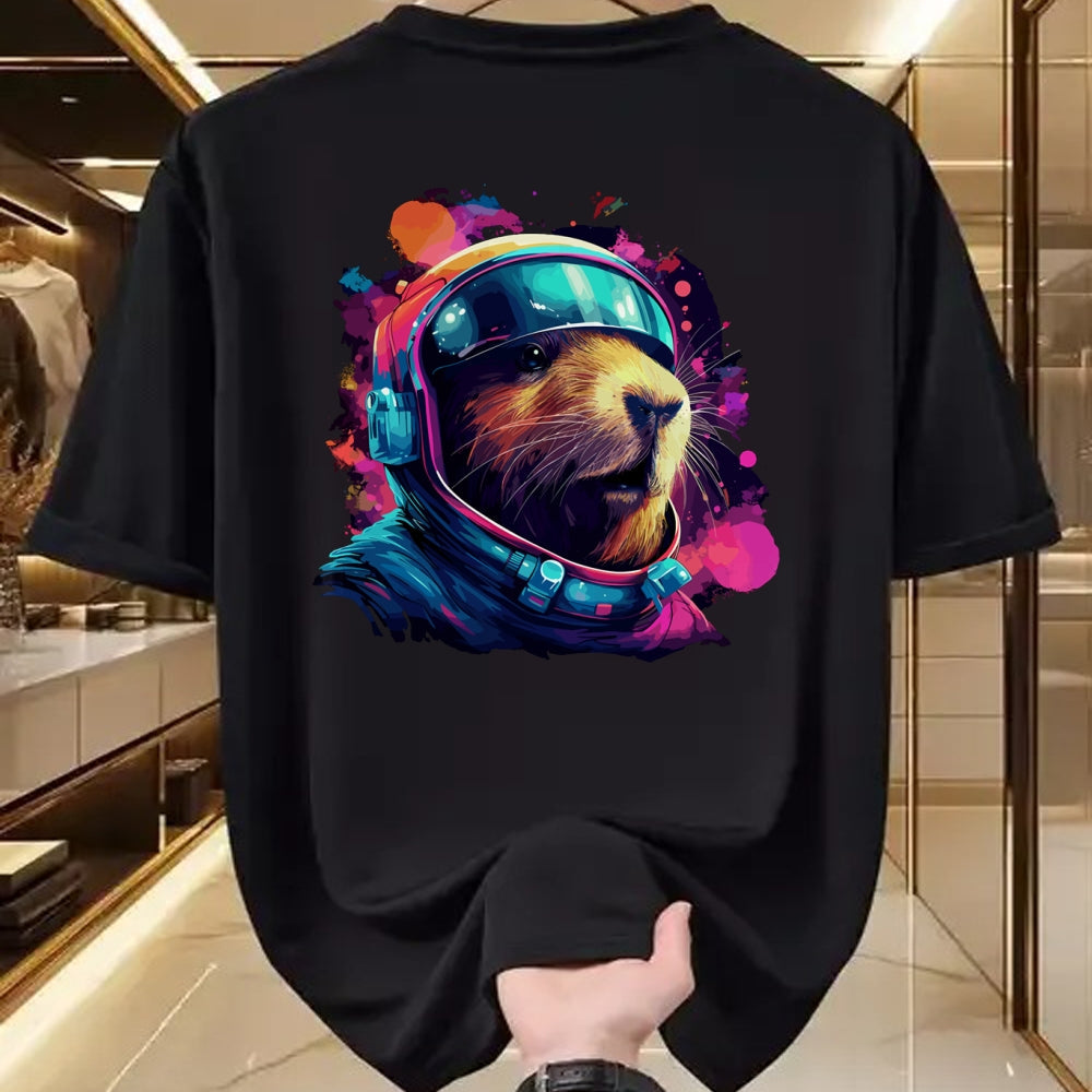 Cute Capybara Shirt, Funny Capybara Unisex T-Shirt/Hoodie/Sweatshirt HLT00 - Funny Capybara Galaxy Tee, Shirt For Women Men Kids Long Sleeve T-Shirt