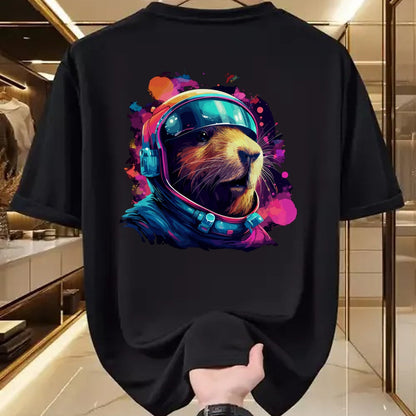 Cute Capybara Shirt, Funny Capybara Unisex T-Shirt/Hoodie/Sweatshirt HLT00 - Funny Capybara Galaxy Tee, Shirt For Women Men Kids Long Sleeve T-Shirt