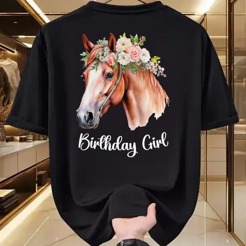 Best Horse Lover Shirt , Funny Horse UnisexT-Shirt/Hoodie/Sweatshirt HLT00 - Horse Birthday Girl Party Outfit Pony Daughter Granddaughter T-Shirt