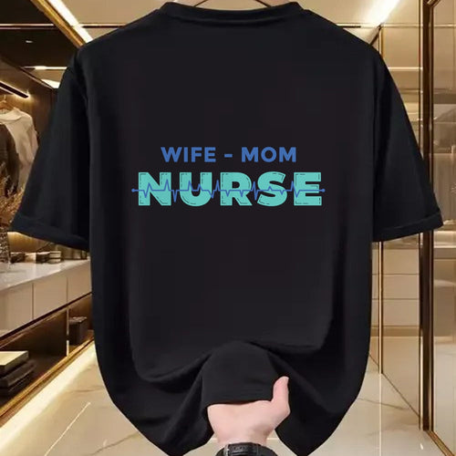 Funny Nurse Shirt, Nurse Unisex T-Shirt/Hoodie/Sweatshirt HLT00 - Wife, Mother, Nurse - Mum & Mother's Day Long Sleeve T-Shirt