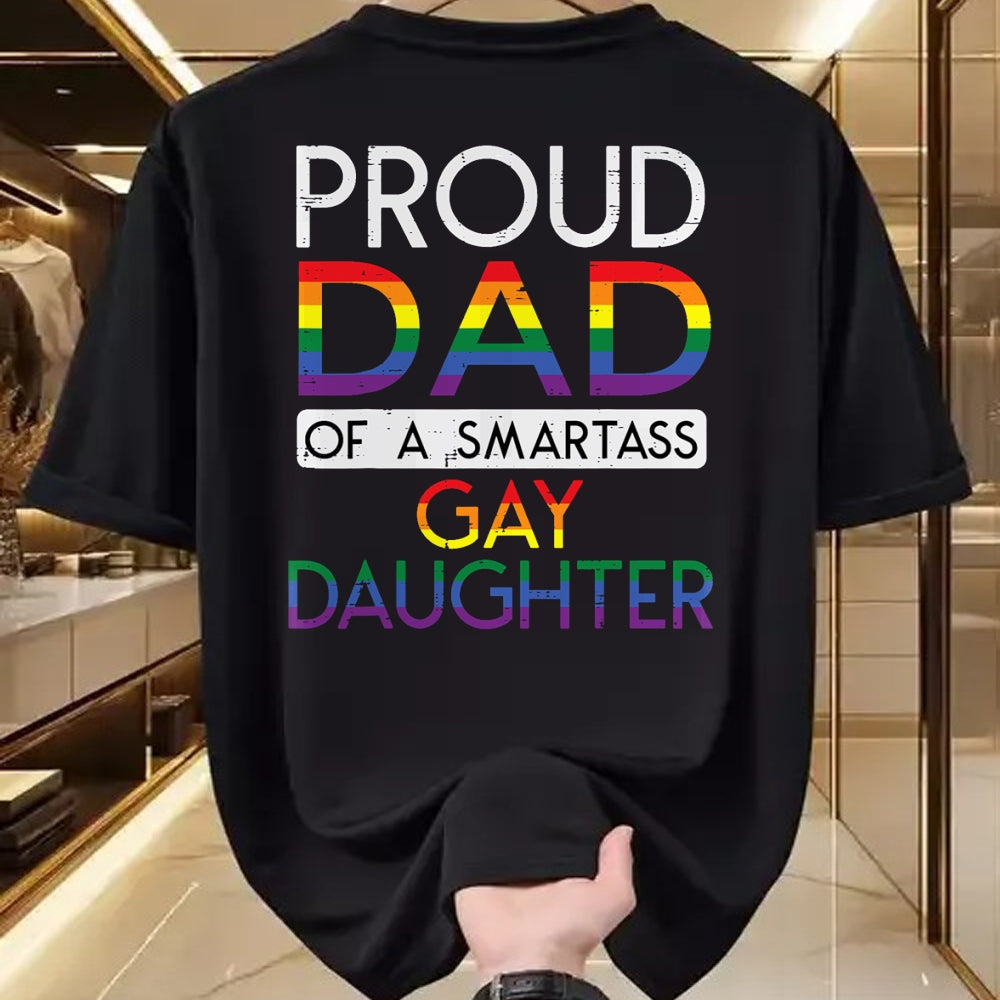 Gift for Dad Shirt, Funny Dad Unisex T-Shirt/Hoodie/Sweatshirt HLT00 – Proud Dad Of A Gay Daughter Straight Ally LGBTQ Pride Month T-Shirt
