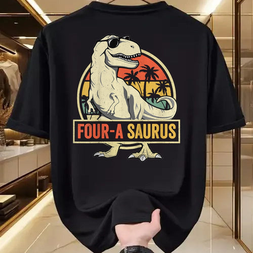 Best Dinosaur Lover Shirt, Funny Dinosaur UnisexT-Shirt/Hoodie/Sweatshirt HLT00 - Four a Saurus Birthday T Rex 4 Year Old Dino 4th Dinosaur T-Shirt