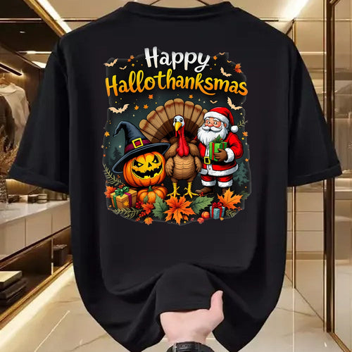 Best Thanksgiving Family Shirt , Funny Thanksgiving UnisexT-Shirt/Hoodie/Sweatshirt HLT00 - Happy Hallothanksmas Thanksgiving Halloween Merry Christmas T-Shirt