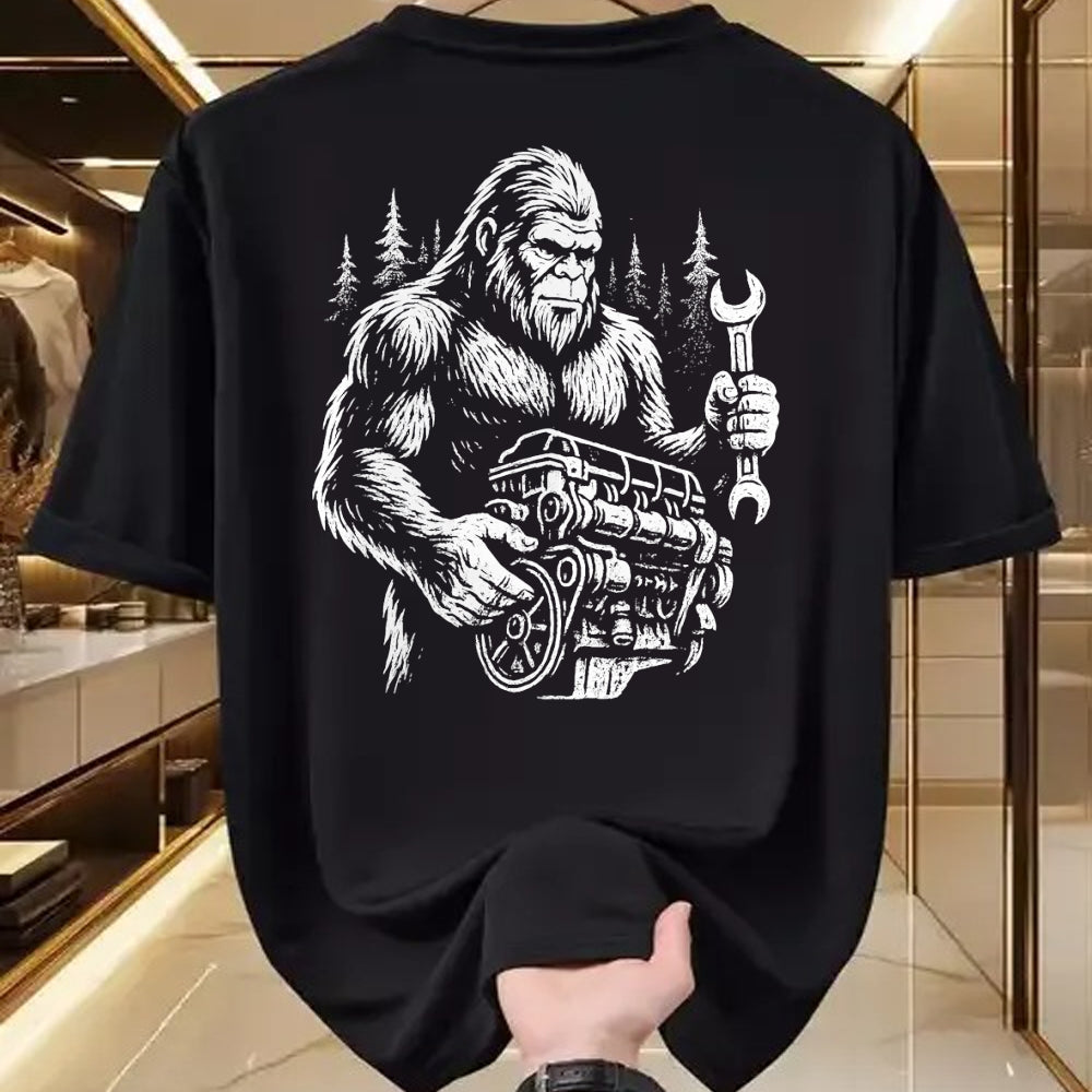 Best Mechanic Life Shirt, Funny Mechanic UnisexT-Shirt/Hoodie/Sweatshirt HLT00 - Funny Mechanic Bigfoot Sasquatch Engine Car Repair T-Shirt (1)