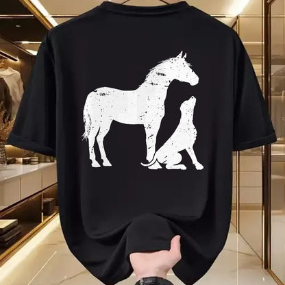 Best Horse Lover Shirt , Funny Horse UnisexT-Shirt/Hoodie/Sweatshirt HLT00 - Horse and Dog Motif for Men and Women Horse Lovers T-Shirt