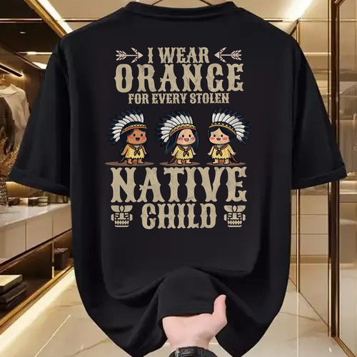 Native American T-Shirts, Vintage Native American Unisex T-Shirt/Hoodie/Sweatshirt HLT00 - I Wear Orange For Every American Native Child Indian Pride (5)