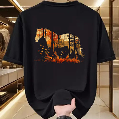 Best Horse Lover Shirt , Funny Horse UnisexT-Shirt/Hoodie/Sweatshirt HLT00 - Cute Horse Lover Autumn Leaves Pony Animal Wildlife T-Shirt