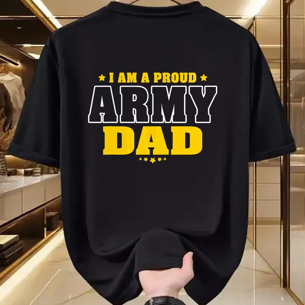 Gift for Dad Shirt, Funny Dad Unisex T-Shirt/Hoodie/Sweatshirt HLT00 – Mens I Am A Proud Army Dad Patriotic Pride Military Father T-Shirt