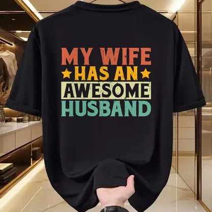 Best Wife Shirt, Wife and Husband Unisex T-Shirt/Hoodie/Sweatshirt HLT00 - My Wife has an awesome Husband T-Shirt (1)