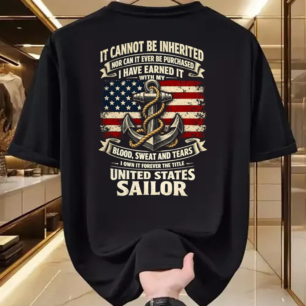 Proud Veteran Shirt, Funny Veteran UnisexT-Shirt/Hoodie/Sweatshirt HLT00 - Own Forever The Title U.S Sailor Military Veteran Flag USA T-Shirt