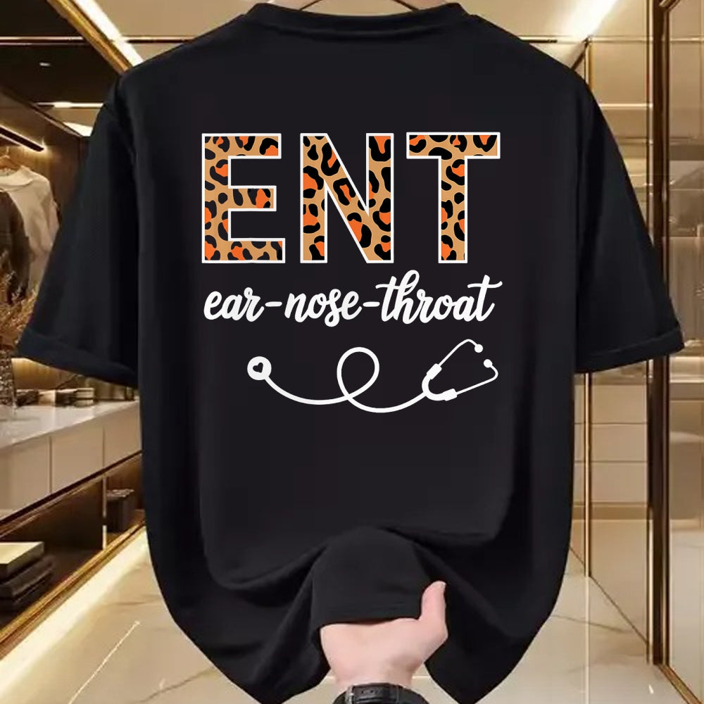 Best Doctor Shirt, Funny Doctor UnisexT-Shirt/Hoodie/Sweatshirt HLT00 - Otolaryngology Otolaryngologist Leopard Ear Nose Throat ENT T-Shirt