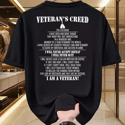 Proud Veteran Shirt, Funny Veteran UnisexT-Shirt/Hoodie/Sweatshirt HLT00 - Veteran_s Creed I_m a Veteran T-Shirt Small