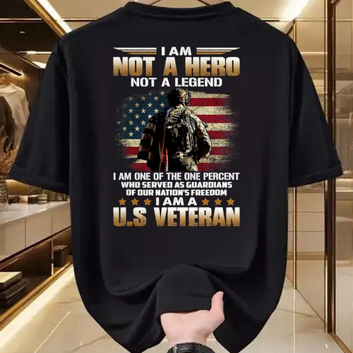 Proud Veteran Shirt, Funny Veteran UnisexT-Shirt/Hoodie/Sweatshirt HLT00 - I Am Not A Hero Not A Legend I Am One Percent A US Veteran T-Shirt