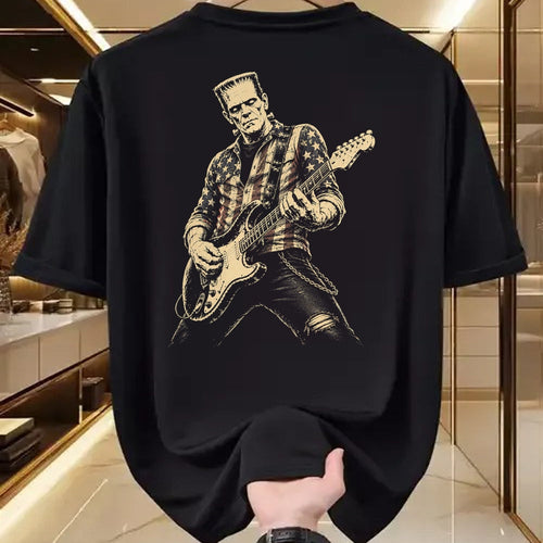 Guitar Lover Shirt, Funny Guitar UnisexT-Shirt/Hoodie/Sweatshirt HLT00 - Guitar Lovers Halloween Horror Frankenstein Playing Guitar T-Shirt