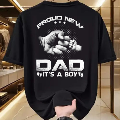 Gift for Dad Shirt, Funny Dad Unisex T-Shirt/Hoodie/Sweatshirt HLT00 – Proud New Dad It_s A Boy T-Shirt