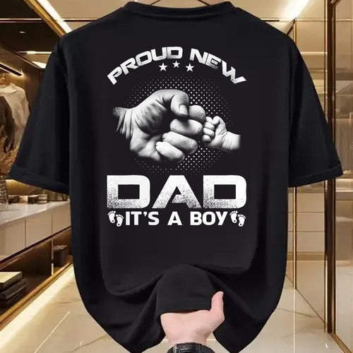 Gift for Dad Shirt, Funny Dad Unisex T-Shirt/Hoodie/Sweatshirt HLT00 – Proud New Dad It_s A Boy T-Shirt