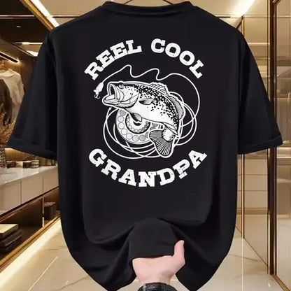 Best Grandpa Shirt, Proud Grandpa Unisex T-Shirt/Hoodie/Sweatshirt HLT00 - Fishing Fish Vintage Reel Cool Grandpa Gift Sweatshirt