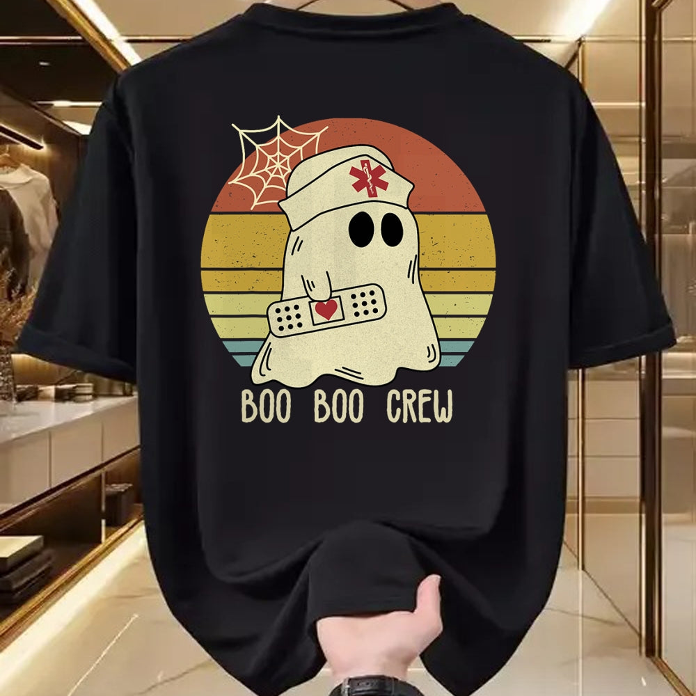 Funny Nurse Shirt, Nurse Unisex T-Shirt/Hoodie/Sweatshirt HLT00 - Boo Boo Crew Nurse Halloween Nurse for Women T-Shirt