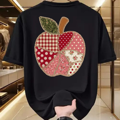 Best Teacher Shirt, Funny Teacher UnisexT-Shirt/Hoodie/Sweatshirt HLT00 - Vintage Quilted Apple Cute Teacher Back to School T-Shirt