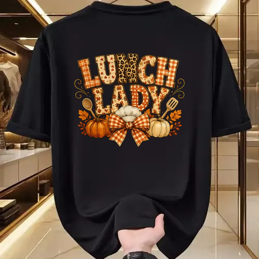 Best Thanksgiving Family Shirt , Funny Thanksgiving UnisexT-Shirt/Hoodie/Sweatshirt HLT00 - Lunch Lady Fall Thanksgiving Pumpkins Leaves Soups Thankful T-Shirt
