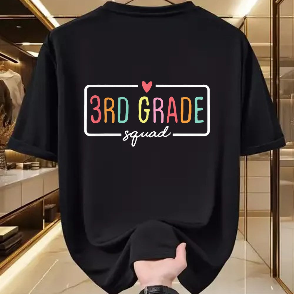 Best Teacher Shirt, Funny Teacher UnisexT-Shirt/Hoodie/Sweatshirt HLT00 - 3rd Grade Team Crew Third Grade Squad Back to School Teacher T-Shirt