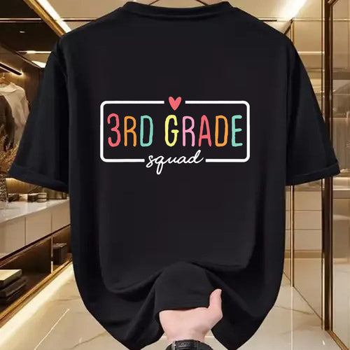 Best Teacher Shirt, Funny Teacher UnisexT-Shirt/Hoodie/Sweatshirt HLT00 - 3rd Grade Team Crew Third Grade Squad Back to School Teacher T-Shirt