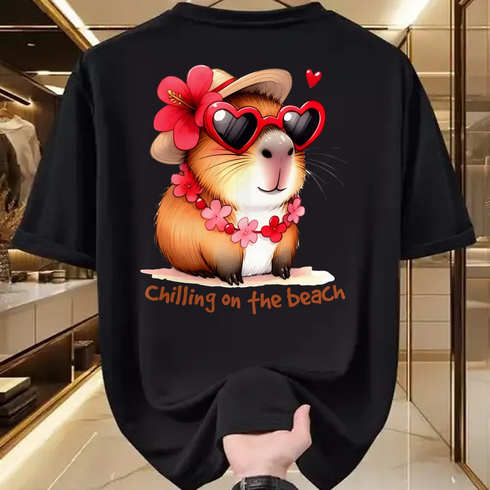 Cute Capybara Shirt, Funny Capybara Unisex T-Shirt/Hoodie/Sweatshirt HLT00 - Funny Capybara Long Sleeve T-Shirt