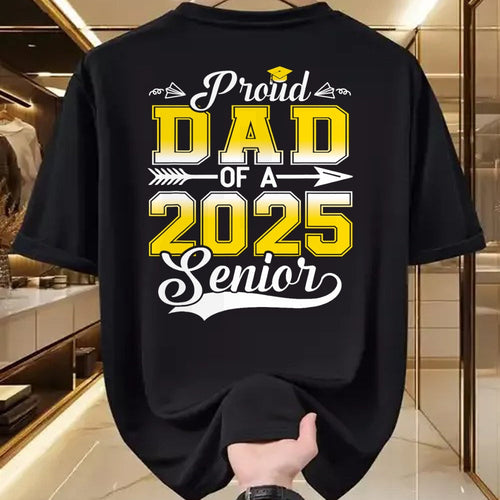Gift for Dad Shirt, Funny Dad Unisex T-Shirt/Hoodie/Sweatshirt HLT00 – Proud Dad of a 2025 Senior Graduate, Funny Graduation T-Shirt