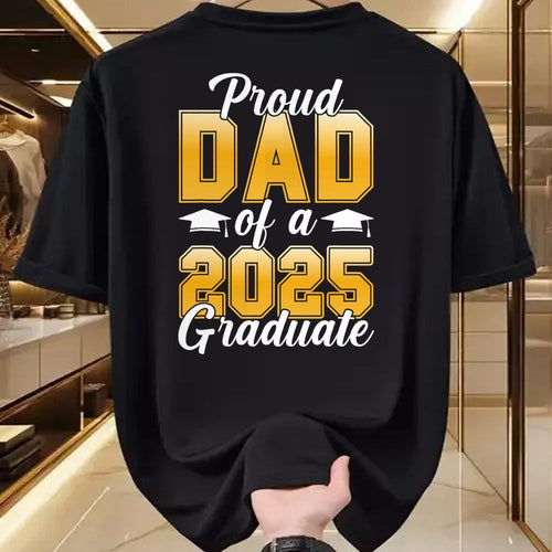 Gift for Dad Shirt, Funny Dad Unisex T-Shirt/Hoodie/Sweatshirt HLT00 – Proud Dad Of A 2025 Graduate Senior Graphic T-Shirt