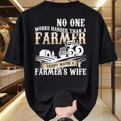 Best Farmer Life Shirt, Funny Farmer UnisexT-Shirt/Hoodie/Sweatshirt HLT00 - Funny No One Works Harder Than a Farmer Wife Tractor Farm T-Shirt