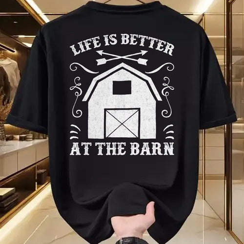 Best Horse Lover Shirt , Funny Horse UnisexT-Shirt/Hoodie/Sweatshirt HLT00 - Life Is Better At The Barn Shirt - Funny Farmer T Shirt T-Shirt