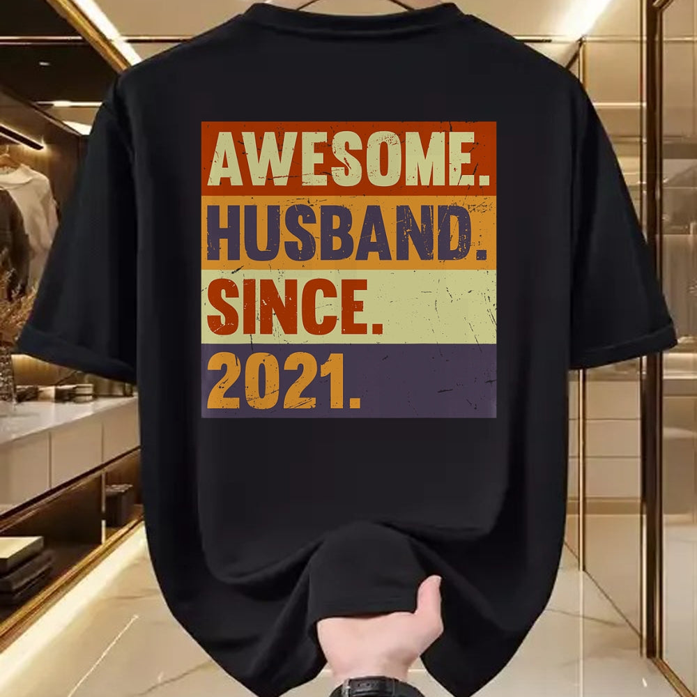 Best Wife Shirt, Wife and Husband Unisex T-Shirt/Hoodie/Sweatshirt HLT00 - 3rd Year Wedding Anniversary Epic Awesome Husband Since 2021 T-Shirt