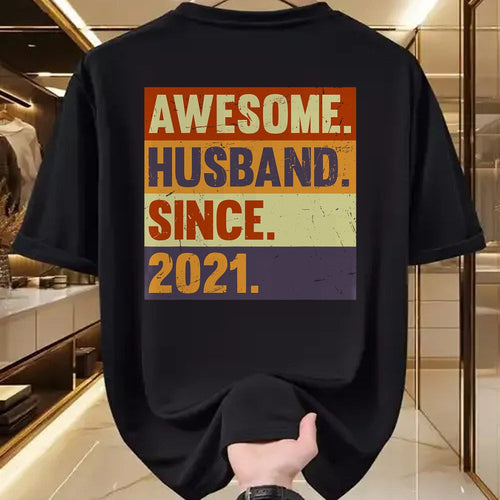 Best Wife Shirt, Wife and Husband Unisex T-Shirt/Hoodie/Sweatshirt HLT00 - 3rd Year Wedding Anniversary Epic Awesome Husband Since 2021 T-Shirt