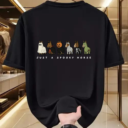 Best Horse Lover Shirt , Funny Horse UnisexT-Shirt/Hoodie/Sweatshirt HLT00 - Cute Funny Just A Spooky Horse Ghost Monsters Halloween T-Shirt