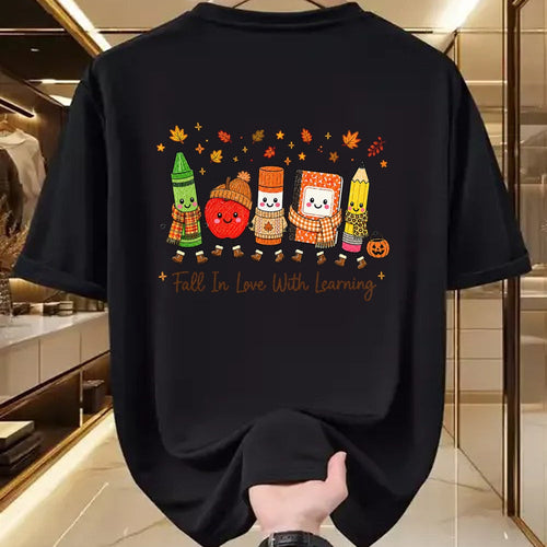 Best Teacher Shirt, Funny Teacher UnisexT-Shirt/Hoodie/Sweatshirt HLT00 - Fall in Love with Learning Teacher Classroom Women Kids T-Shirt