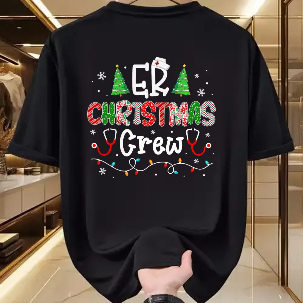 Funny Nurse Shirt, Nurse Unisex T-Shirt/Hoodie/Sweatshirt HLT00 - ER Christmas Crew Emergency Room Nurse ER Techs Secretary T-Shirt
