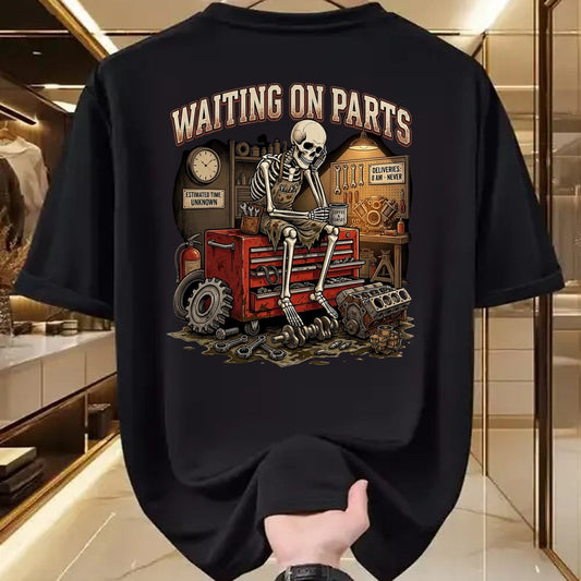 Best Mechanic Life Shirt, Funny Mechanic UnisexT-Shirt/Hoodie/Sweatshirt HLT00 - Funny Waiting On Parts Auto Mechanic Skeleton Repair T-Shirt